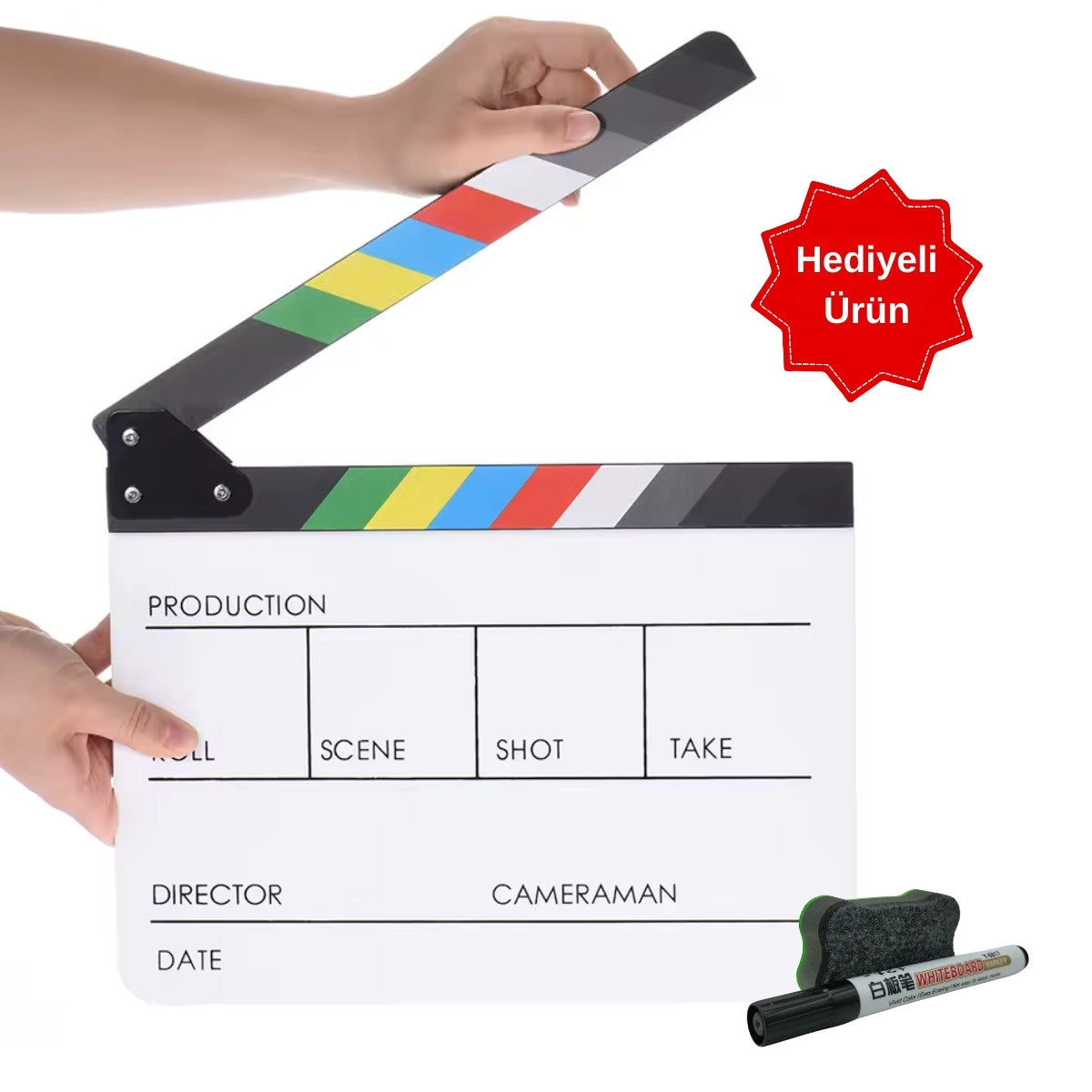 GDX CLP-01 Filmklappe (Stift und Radiergummi als Geschenk)