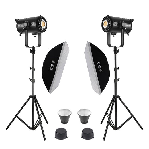 GDX EXC-220C-II Bi-Color LED Video Işığı 2’li Set 460W 2x 60x90 Softbox 260cm Ayak Tam Set