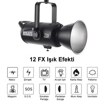 Gdx EXC-220C-II Bi Color Led Video Light
