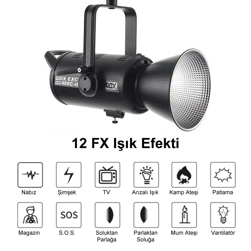 Gdx EXC-400C-II Plus Zweifarbige LED-Videoleuchte