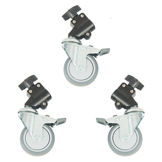 GDX F291 Işık Ayağı ve Tripod Teker Seti 3’lü Frenli Sessiz Kauçuk Tekerlek