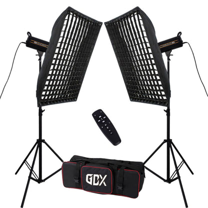 Gdx HD-200II C BiColor 2'li Işık Seti 200W Video Led Işığı
