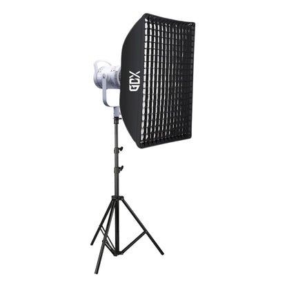 GDX HD-300III C 300W LED Tekli Set 32.000 Lümen Bi-Color Bowens Mount Gridli Softbox Video Fotoğraf Işık Seti