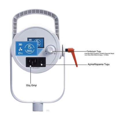 GDX HD-300III C BiColor İkili Işık Seti 300W Video Led Işığı