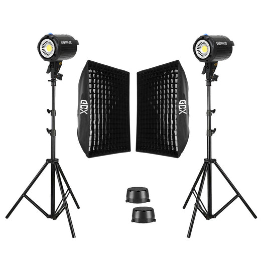 GDX HD-60W BiColor LED Video Işığı 2’li Full Set 120W Toplam Güç 260cm Yaylı Ayaklı Video Seti