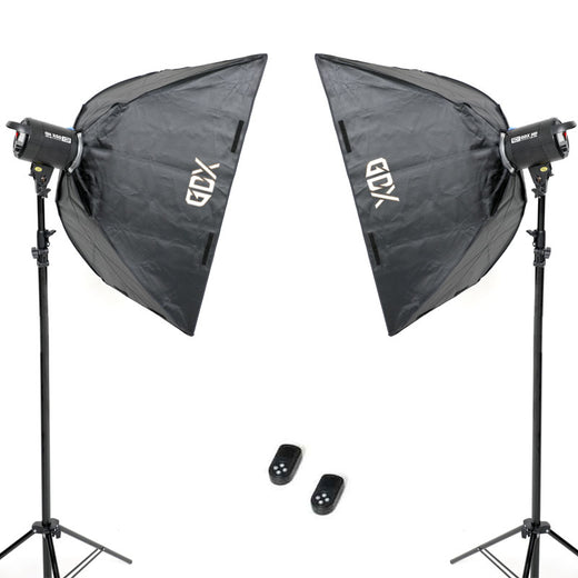 GDX 2'li HD-LED 60W Video Işık Seti 60x90cm Bowens Softbox YouTube Video E-Ticaret Ürün Çekimi