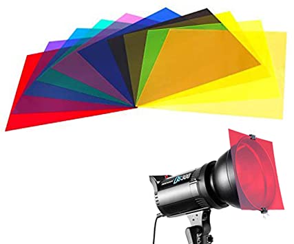 GDX Renkli Jelatin Filtre Seti 70x100 cm 5 Renk Fotoğraf Video Stüdyo Işık Filtresi