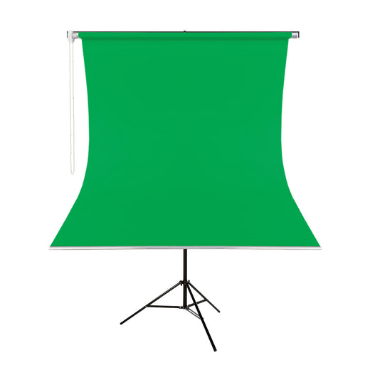 GDX Seyyar Vesikalık Yeşil Fon Perde Seti 135x200 cm Chroma Key 260 cm Işık Ayaklı T-Profil Vesikalık Set