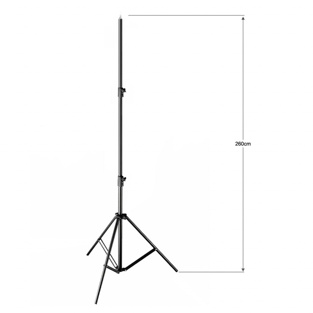 GDX LS-260D 260cm Kalın Paslanmaz Çelik Işık Ayağı Yaylı Amortisörlü Profesyonel Stand