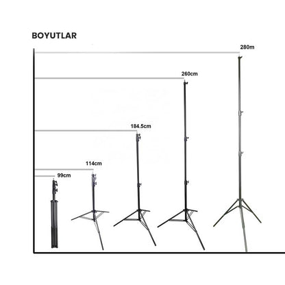 Gdx LS-288 Plus Yaylı Kalın Işık Ayağı (280 CM)