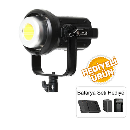GDX LV-LED 120C 120W Ultra Sessiz Bi-Color LED Çantalı Sürekli COB LED Işık Batarya ve Şarj Cihazı Hediyeli