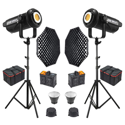 Gdx LV-700C-II B Bi Color LED-Videoleuchte, 2-teiliges Komplettset (170 Octa Softbox mit Grid + 260 cm dickes Lichtstativ)