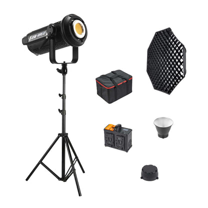 Gdx LV-700C-II B Bi Color LED-Videoleuchte, komplettes Set (Gridli 120 Octa Softbox + 260 cm dickes Lichtstativ)