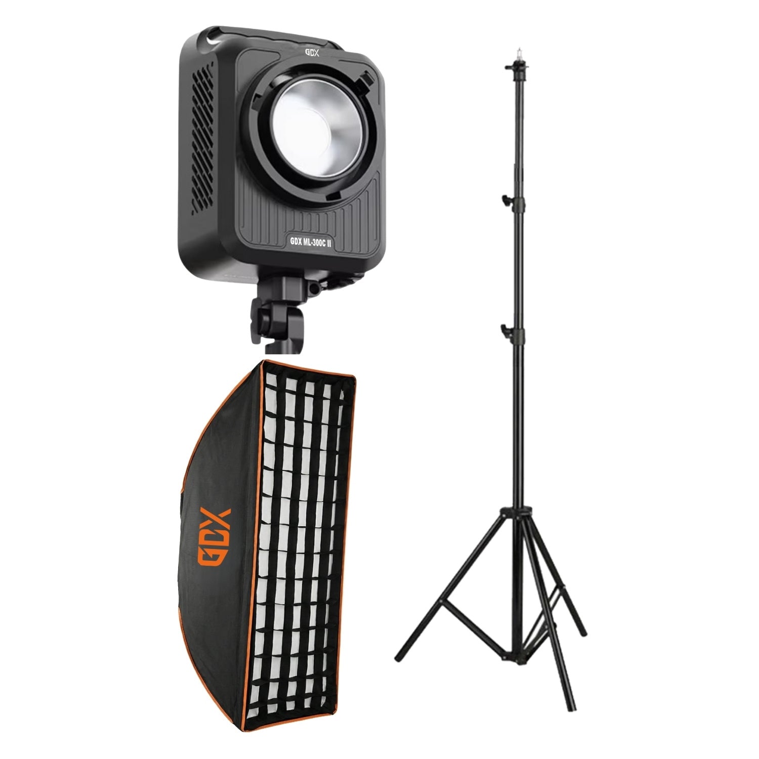 GDX ML-300C II Bicolor LED Sürekli Işık Seti – 300W Profesyonel Video & Fotoğraf Aydınlatma Kiti (Softbox + Tripod)