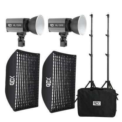 GDX ML150W BiColor LED Video Işığı İkili Set Çantalı Bowens Mount Profesyonel Sürekli Işık