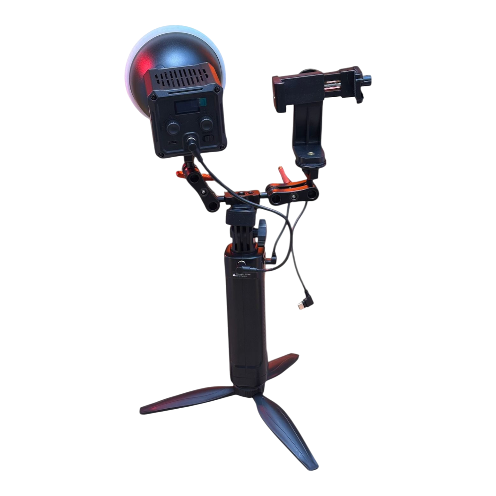 GDX ML40 RGB Telefon Vlog Seti + El Tipi Powerbank Tripod Batarya