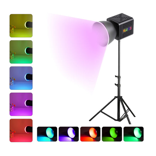 GDX ML40RGB 40W RGB COB Led Video Işık Seti Bataryalı 200cm Ayaklı YouTube Vlog Işığı