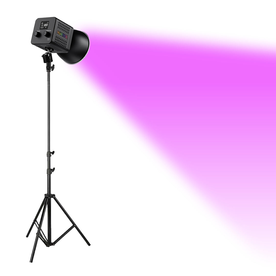 GDX ML40RGB 40W RGB COB Led Video Işık Seti Bataryalı 200cm Ayaklı YouTube Vlog Işığı