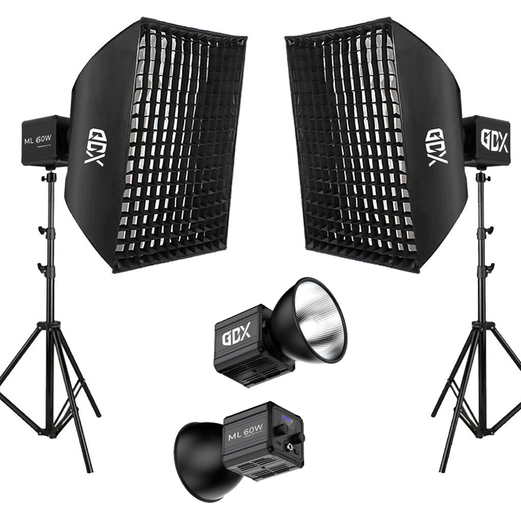 Gdx ML60 Bicolor 60x90 Gridli SoftBox Video ve Ürün Çekim İkili Işık Seti