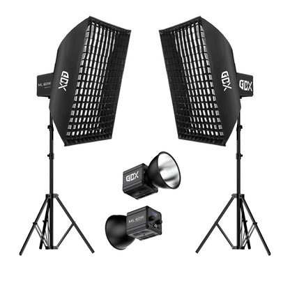 Gdx ML60 Bicolor 60x90 Grid SoftBox Video- und Produktaufnahmen Dual Light Set
