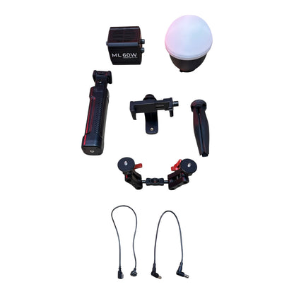 Gdx ML60W Bicolor Video Led Sürekli Işık + El Tipi Powerbank Tripod Batarya