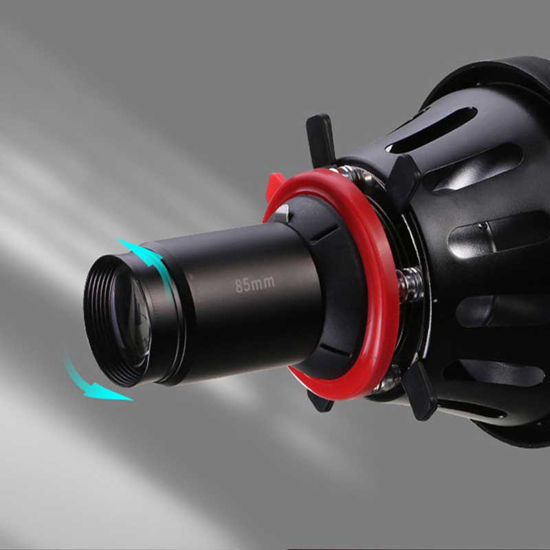 GDX Optik Snoot Pro-II Bowens Mount Projeksiyon Kiti 12 Gobo ve 5 Renk Filtreli Set