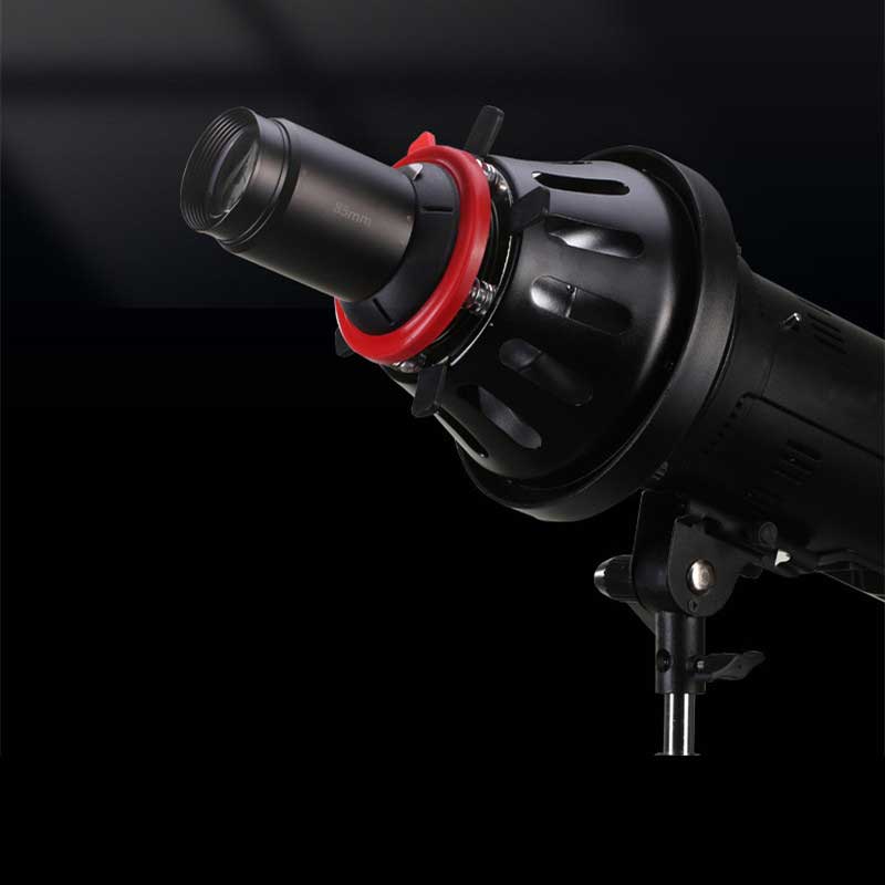 GDX Optik Snoot Pro-II Bowens Mount Projeksiyon Kiti 12 Gobo ve 5 Renk Filtreli Set