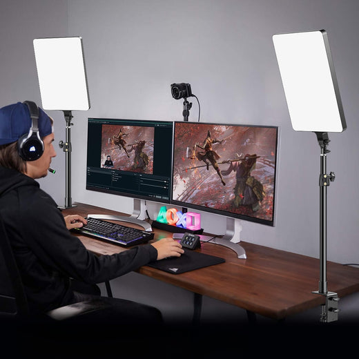 GDX P300TS 160W BiColor LED Panel Masa Tipi Tripodlu YouTube Twitch Canlı Yayın Işık Seti