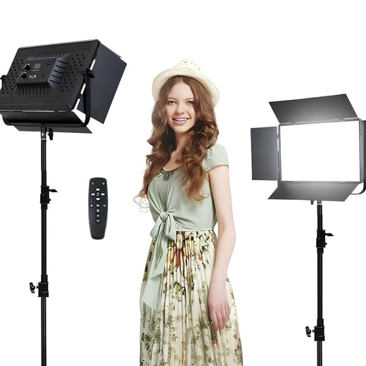 GDX P500C BiColor 150W İkili LED Panel Işık Seti Ayaklı Kumandalı Fotoğraf ve Video YouTube Işığı