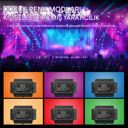 GDX P-750R II 300W RGB İkili Panel LED Fotoğraf ve Video Işık Seti 2700K-6500K 260cm Ayaklı Full Set
