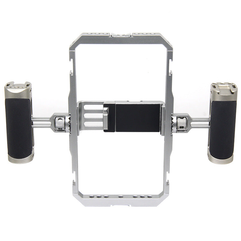GDX PHN-08 Profesyonel Video Rig Çift Tutacaklı Metal Telefon Kafesi Vlog Ekipmanı