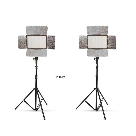 GDX Pro 396AS İkili Set Bataryalı LED Işık Bi-Color 1750 Lux Taşınabilir Video Işığı
