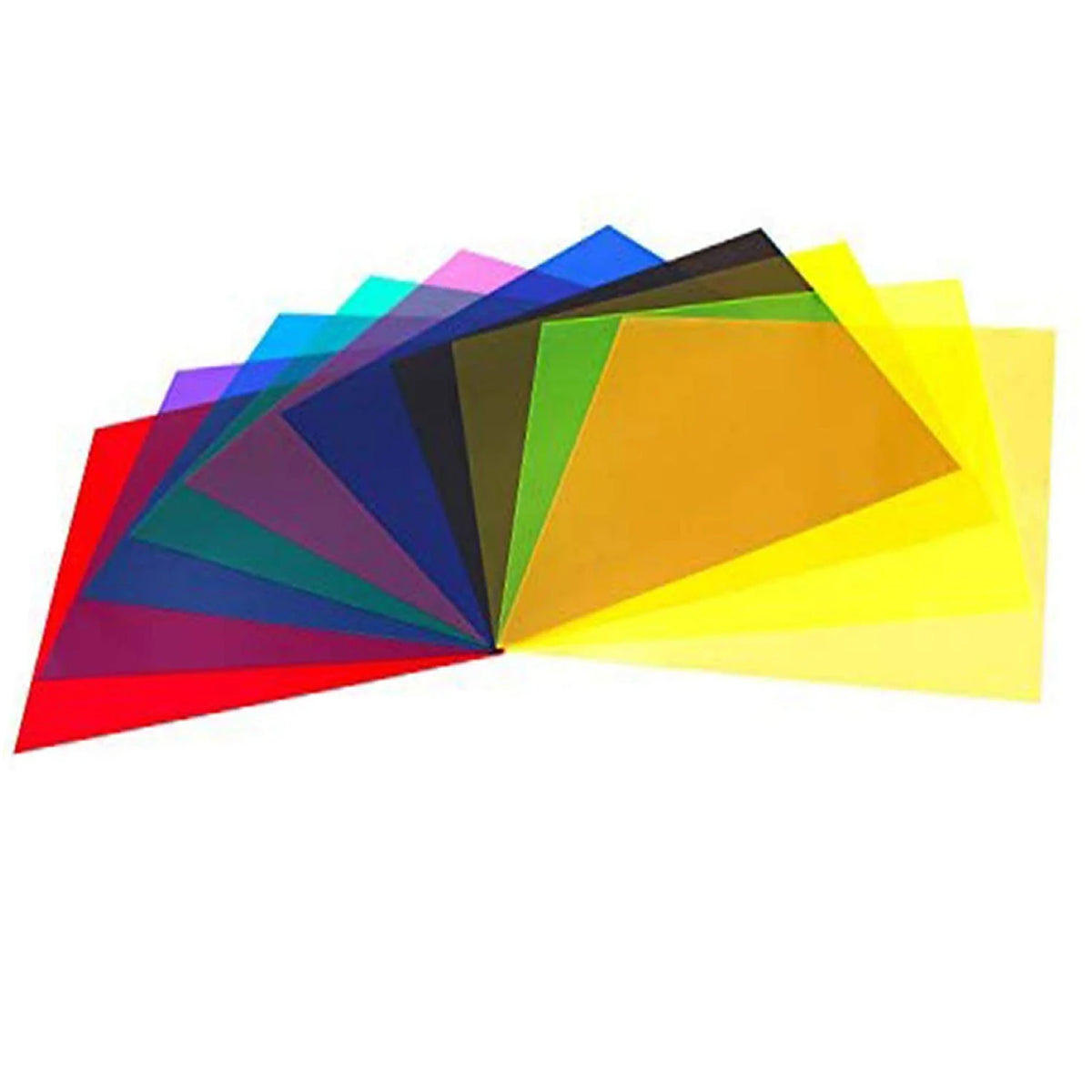 GDX Renkli Jelatin Profesyonel Filtre Seti 70x100 cm 5 Renk Fotoğraf Video Stüdyo Işık Filtresi