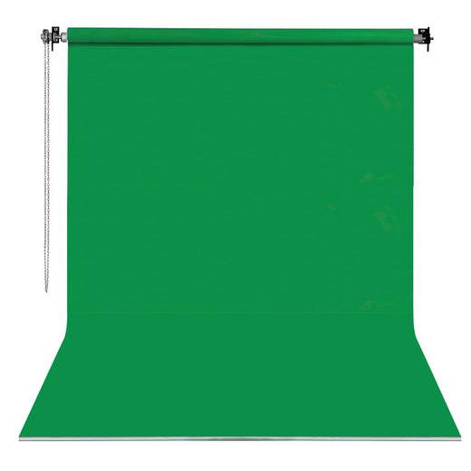 GDX Sabit 2.70x5.80m Yeşil Kumaş Fon Sistemi Makaralı Zincirli Video Chroma Key Arka Plan Seti