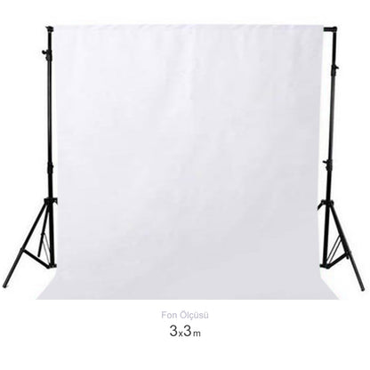 Gdx Portable White Background Curtain (Foldable Fabric) 3x3 Meters