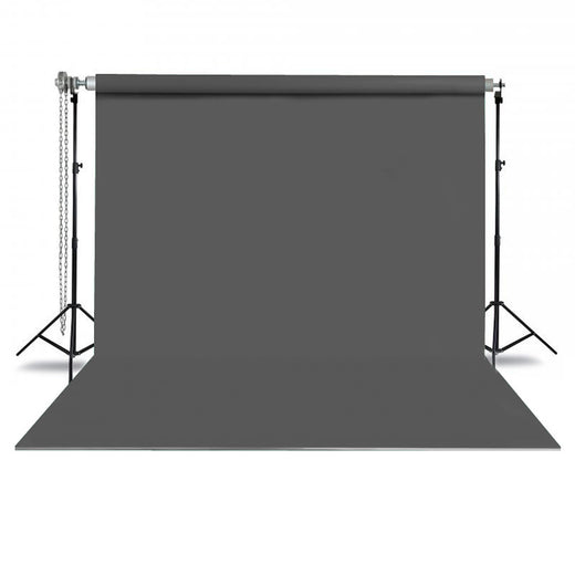 GDX Seyyar Gri Kumaş Fon Seti 2.70x5.80m Standlı Zincir Mekanizmalı Stüdyo Fon Sistemi
