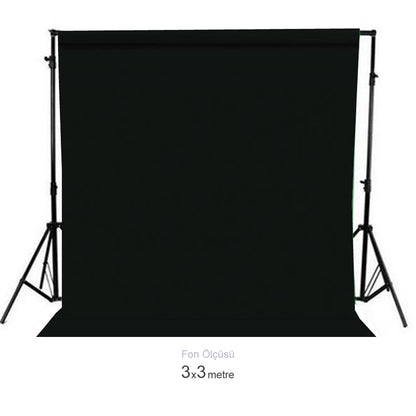 Gdx Portable Black Background Curtain (Foldable Fabric) 3x3 Meters