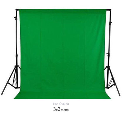 Gdx Portable Green Background Curtain (Foldable Fabric) 3x3 Meters