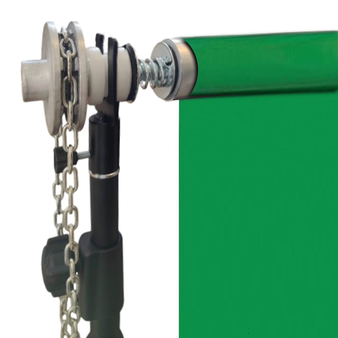 GDX Seyyar Yeşil Fon Perde Sistemi 2.70x5.80m Mekanizmalı Ayaklı Green Screen Chroma Key