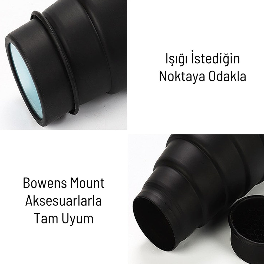 GDX SN-01 120mm Petekli Snoot Bowens Mount Uyumlu Metal Gövde Noktasal Işık Şekillendirici