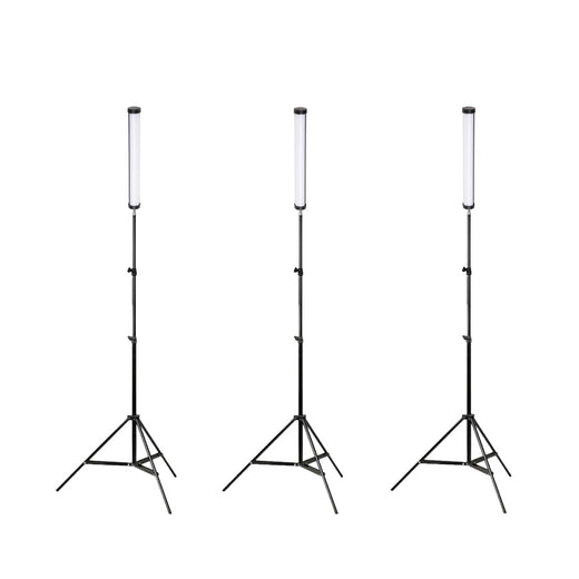 GDX TB-30 RGB 30 cm 3’lü LED Tüp Işık Seti 200 cm Işık Ayağı + BALL-03 Başlık (Full Set)