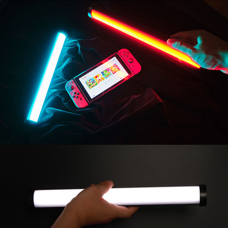 GDX TB-30 RGB 30 cm LED Tüp Işık 10W 5200mAh Bataryalı Taşınabilir Video Dolgu Işığı