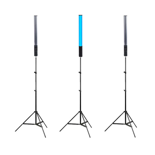 GDX TB-40 RGB 40 cm 3’lü LED Tüp Işık Seti 200 cm Işık Ayağı + BALL-03 Başlık (Full Set)