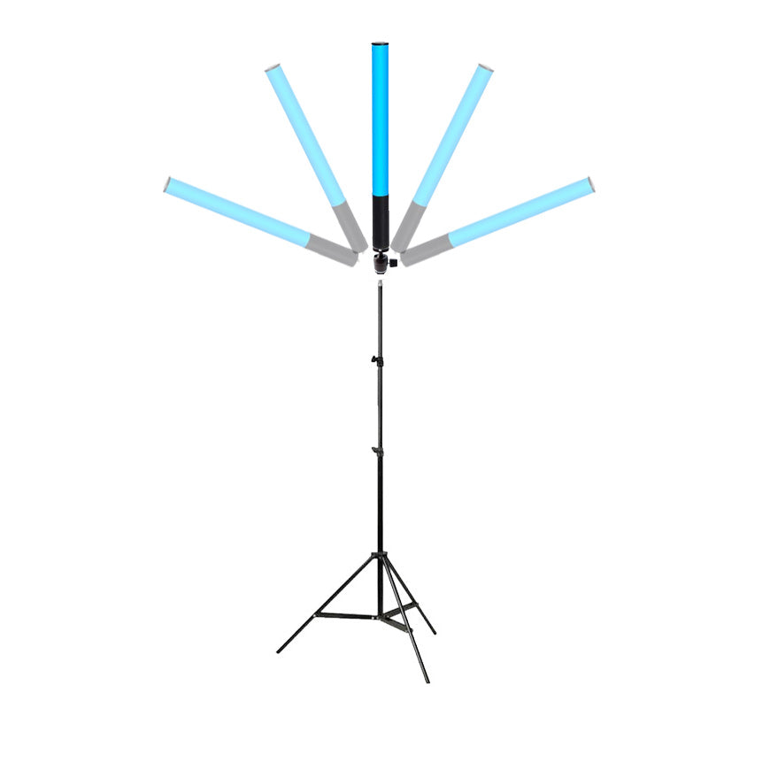 GDX TB-40 RGB 40 cm Tekli Tüp Işık Seti 200 cm Işık Ayağı + BALL-03 Ballhead Başlık
