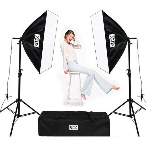 GDX TLB-2 Twin Pro 50x70 cm 2'li Softbox E-Ticaret Ürün Fotoğraf ve Video Çekim Işık Seti (Lambasız)