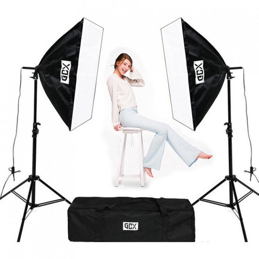 GDX TLB-2 Twin Pro 50x70 cm 2'li Softbox E-Ticaret Ürün Fotoğraf ve Video Çekim Işık Seti (Lambasız)