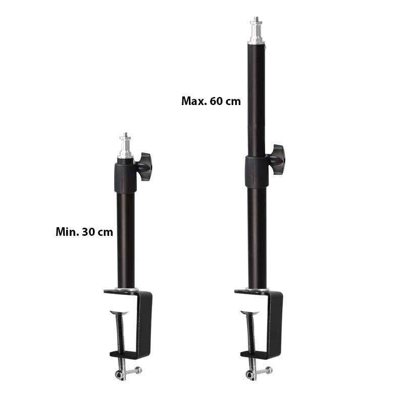GDX TLB Holder 30-60 cm Alüminyum Masaüstü Video, Yayın ve Ürün Çekim Işık Tripodu