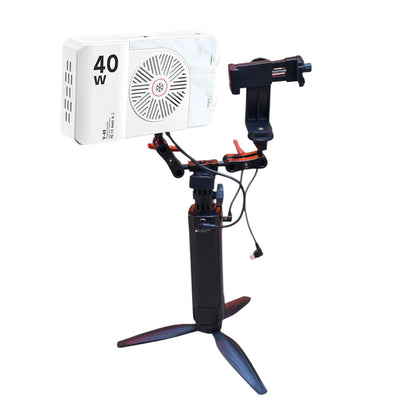 GDX CF-40 Telefon Vlog Seti + El Tipi Powerbank Tripod Batarya