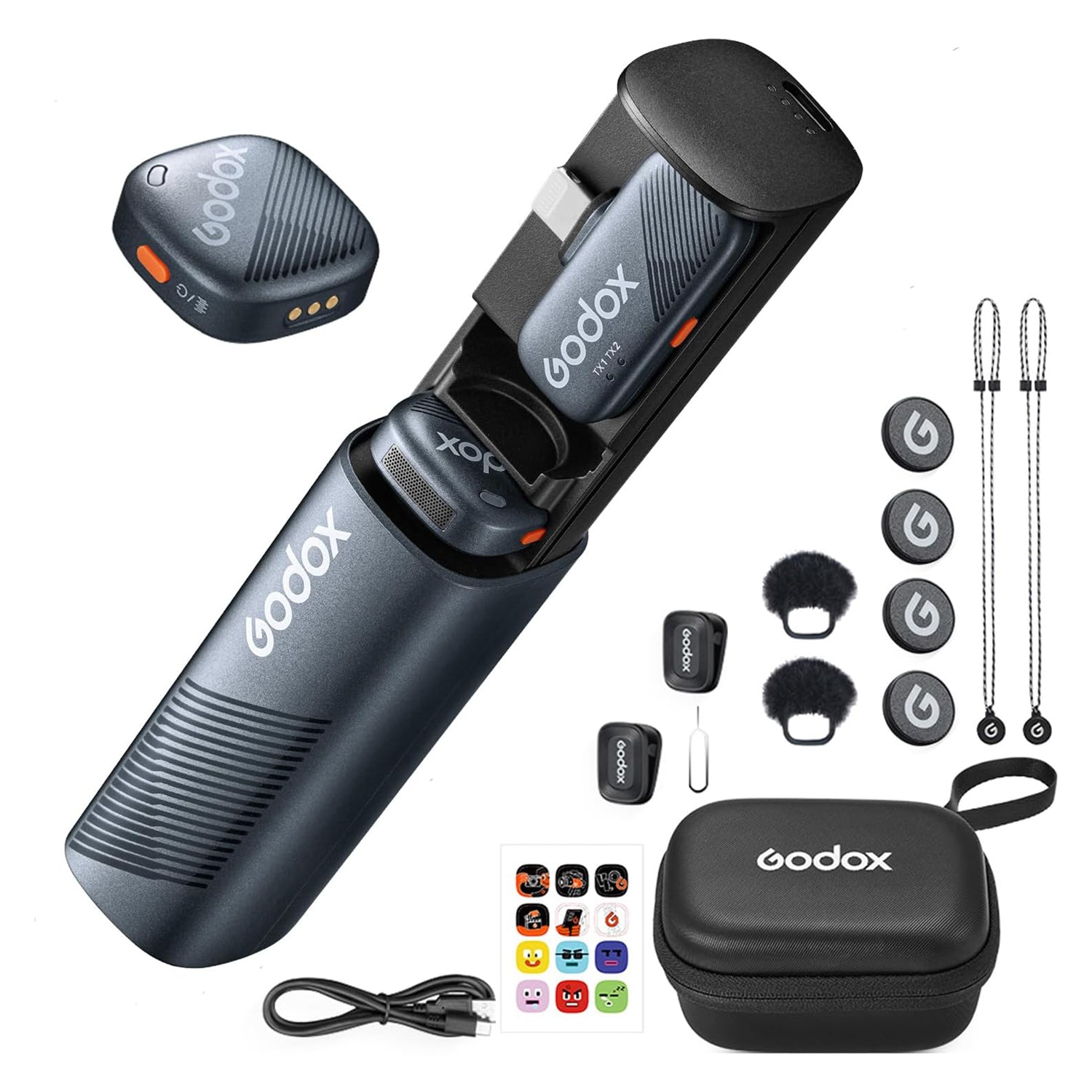 Godox Cube-SL İkili Kablosuz Mikrofon Kit 2 (Lighting)