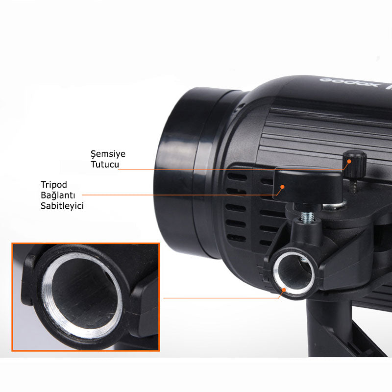 Godox E250 III W/S 3'lü Stüdyo Paraflaş SoftBox Kit (250 Watt)